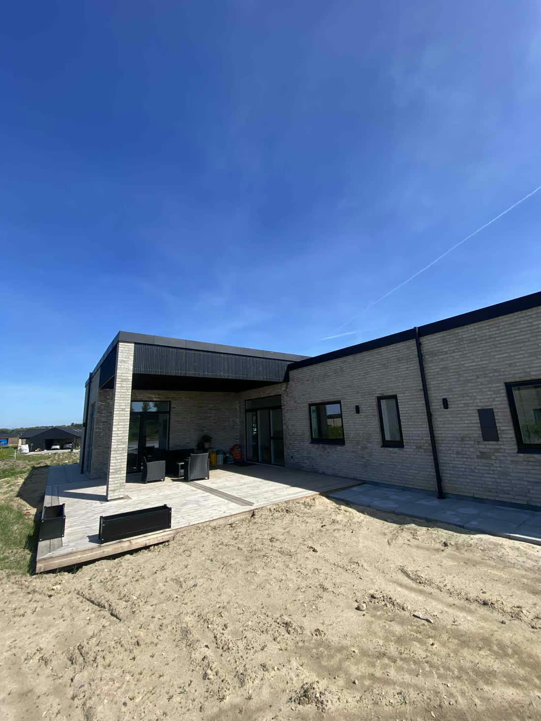 Nyopført villa i Funder med overdækket terrasse